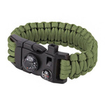 Bransoleta Paracord Z Krzesiwem I Kompasem 9'' 101 Inc. Olive (469565)