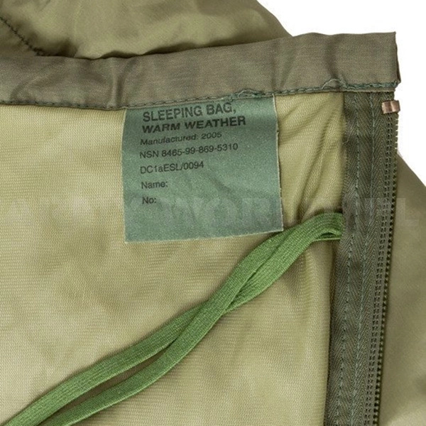 Military Summer British Sleeping Bag Warm Weather Original Oliv Demobil