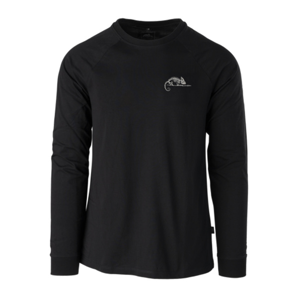 Bluzka Z Długim Rękawem Logo Helikon-Tex Czarny (TS-HLT-CO-01)