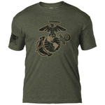 T-shirt USMC EGA 'Distressed' 7.62 Design Heather Green (BAT-747HMGN)