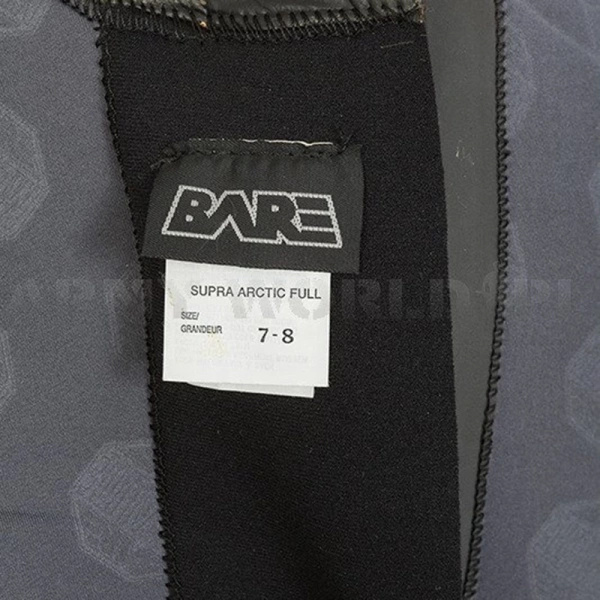 Mokry Skafander Nurka Wojskowy Czarny BARE Supra Arctic Full 7mm Oryginał Demobil BDB