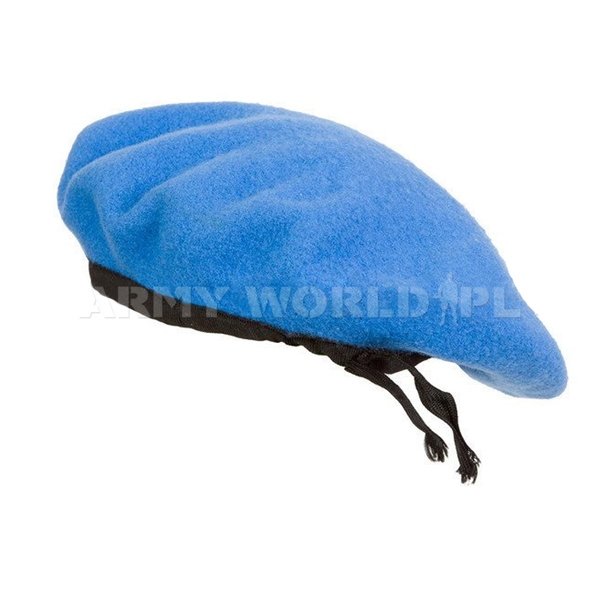 Military Beret United Nations Without Badge Blue Original New