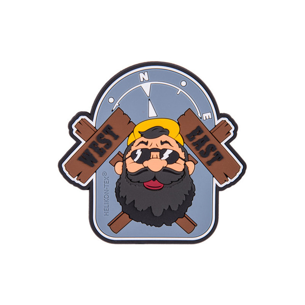 Emblemat "Beardman OUTBACK" - PVC - Helikon-Tex - Szary (OD-BMO-RB-19)