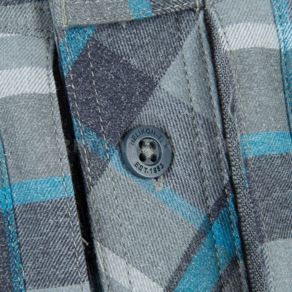 Koszula Taktyczna Defender Mk2 Pilgrim Długi Rękaw Helikon-Tex Blue Plaid (KO-DPG-SR-P6501)