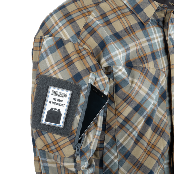 Tactical Shirt MBDU Flannel® Long sleeve Helikon-Tex Slate Blue Checkered (KO-MBD-PO-C0)