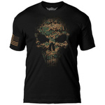 T-shirt USMC Woodland Marpat Skull 7.62 Design Czarny