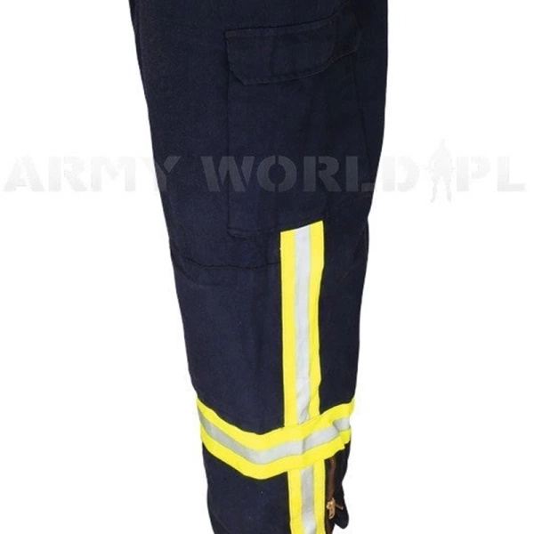 Spodnie Strażackie Wojskowe Nomex Aramid Czarne Oryginał Demobil BDB