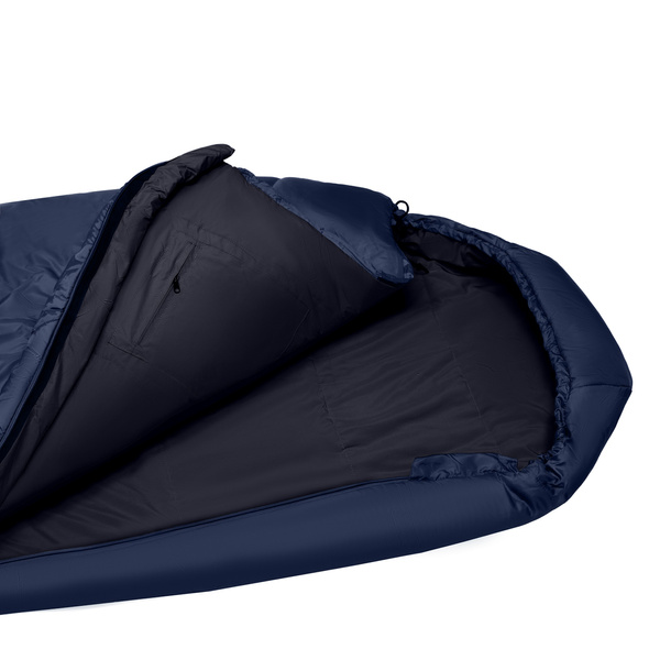 Śpiwór Typu Mumia Alpinus Fiber Pro 1500 Granatowy
