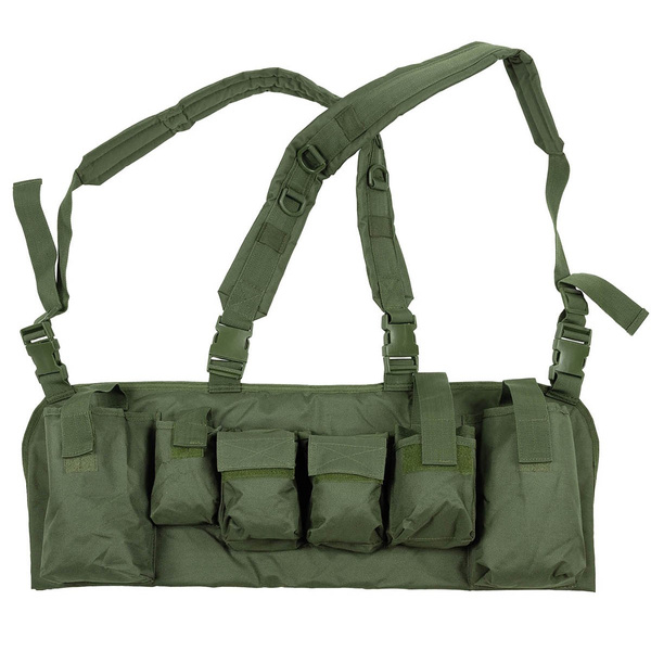 Kamizelka Taktyczna Chest Rig 9 Kieszeni MFH Olive (04645B)