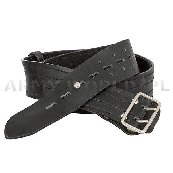 Dutch Military Leather Belt With Sam Browne Belt Black Genuine Military Surplus New