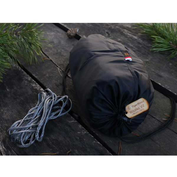 Hamak Lekki Turystyczny Ważka V2 + Moskitiera Double Zip TigerWood Czarny