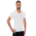 T-shirt Męski BASE LAYER Z Krótkim Rękawem BRUBECK Biały (SS1054)