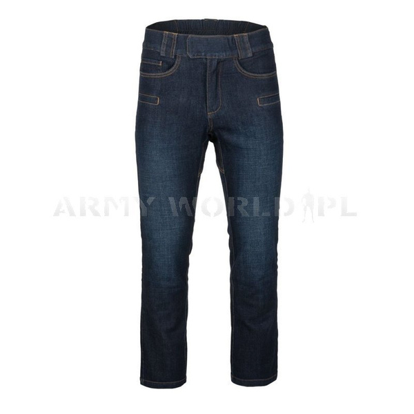 Spodnie Greyman Tactical SLIM Jeans Helikon-Tex Denim Mid Dark Blue (SP-GJS-DD-31)