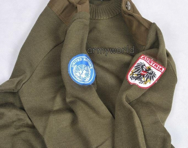 Sweter Austriacki Wełniany Olive Oryginał Demobil DB