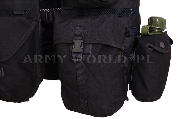 Dutch Modular Military Vest Black + 8 Pouches Original Used