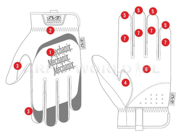 Rękawice Taktyczne Mechanix Wear FastFit Coyote (FFTAB-72)