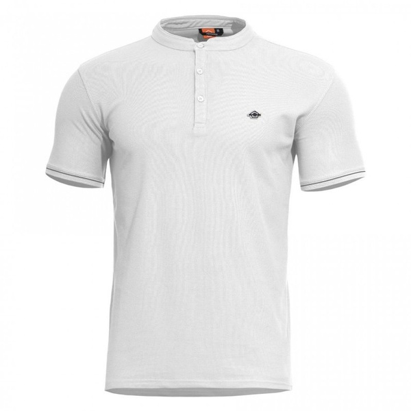 T-shirt Levantes Henley Stripes Pentagon Biały (K09025-STR)