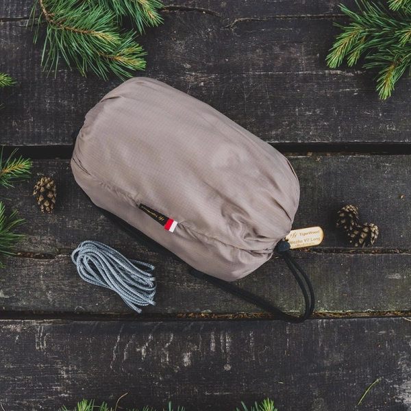 Hamak Lekki Turystyczny Ważka V2 Long + Moskitiera Single Zip TigerWood Khaki