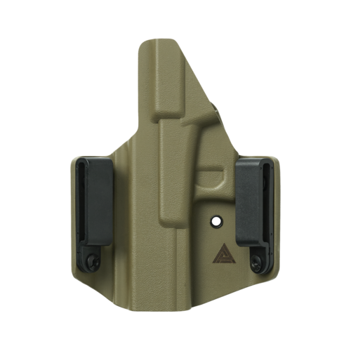 Kabura G17 OWB ZERO CANT NO LIGHT HOLSTER Full Kydex do Glock 17 Direct Action Flat Dark Earth (HP-OGTR-KDX-FDE)