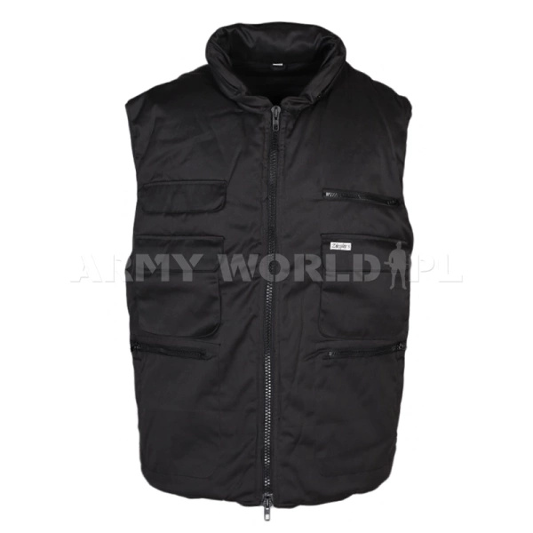 Bezrękawnik Vest Ziegler's Z Kieszeniami Czarny Używany BDB