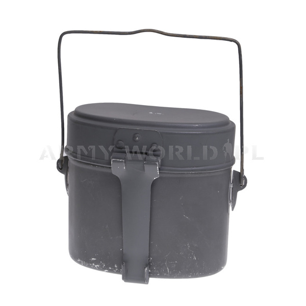 Menażka Wojskowa 3-częściowa NVA DDR Szara Oryginał Demobil DB