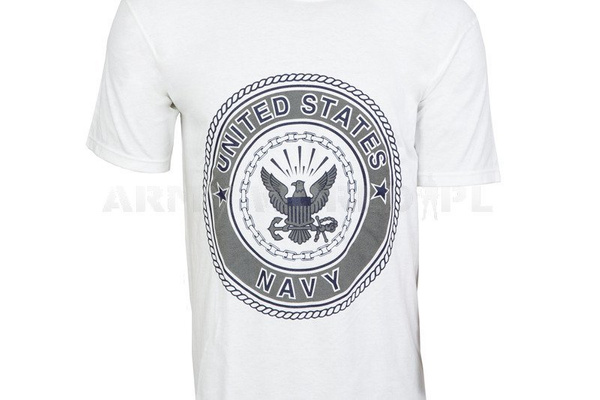 T-shirt United States Navy Biały Oryginał Nowy