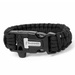  Paracord Bracelet With A Firestarter And A Whistle Bushmen Black New