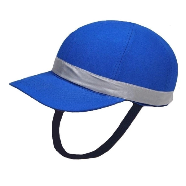 Czapka Ochronna NATO z Daszkiem i Odblaskami Niebieska Demobil BDB