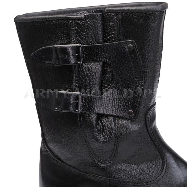 Jackboots 'Skutery' Police Leather Black Czarne 