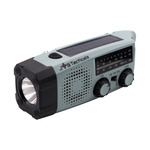Radio Awaryjne Solarne z Latarką, Lampką LED i Powerbankiem Niebieskie (JB-06)