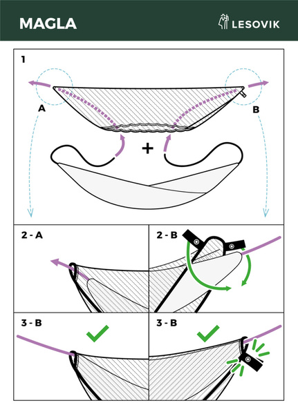 Moskitiera Do Hamaka / Łóżka Polowego Magla Lesovik 