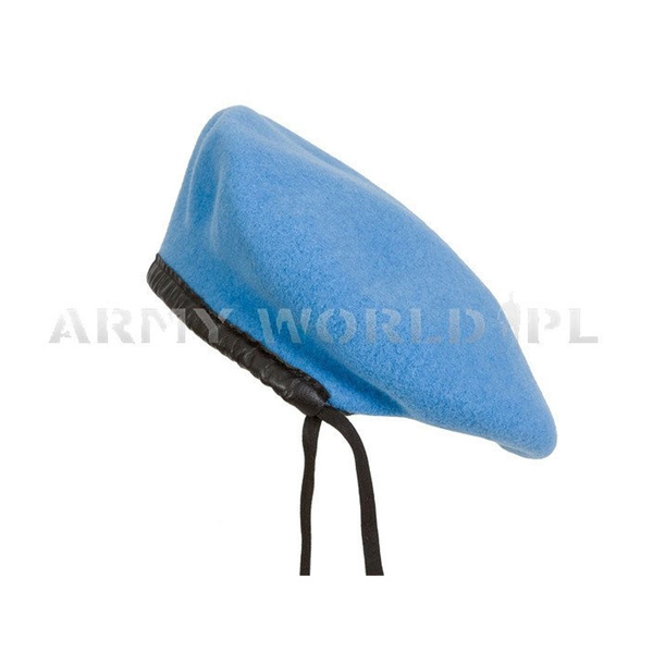 Military Beret With Badge United Nations (ONZ) Blue Original New