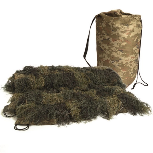 Siatka Maskująca Ghillie Cover Anti Fire 140x100 cm Mil-Tec Woodland