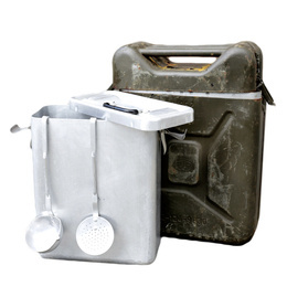 Pojemnik Metalowy Na Żywność Wojskowy 13 Lirów Olive Oryginał Demobil DB