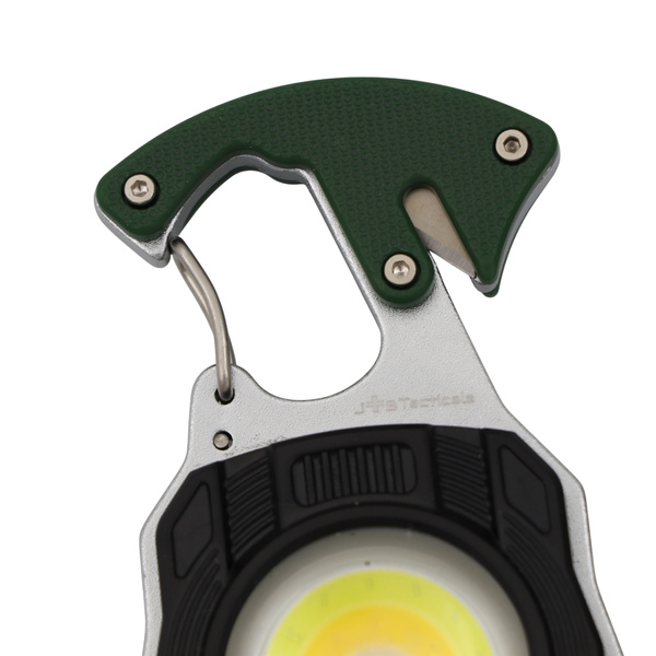 Lampka EDC COB z Pojedynczym Karabińczykiem 8w1 JB Tacticals Olive
