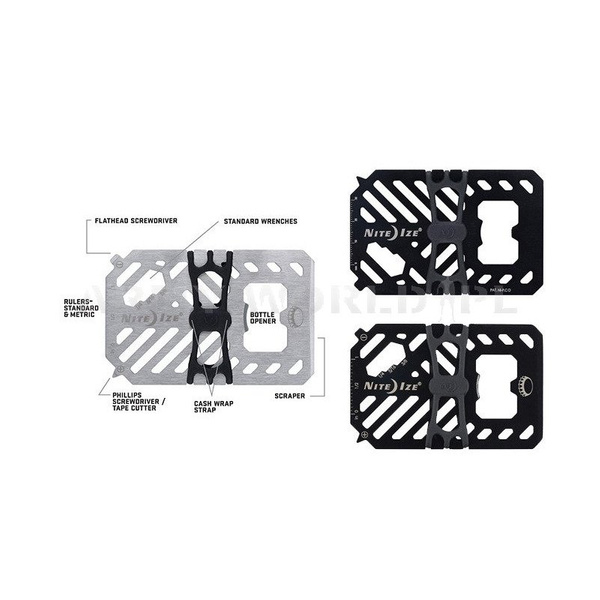 Karta Survivalowa Tool Multi Nite Ize Czarna (FMT2-01-R7)