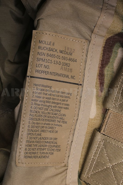 Plecak Wojskowy Molle II Medium Rucksack Us Army Multicam Szelki + Stelaż + Pas Biodrowy Oryginał Demobil BDB