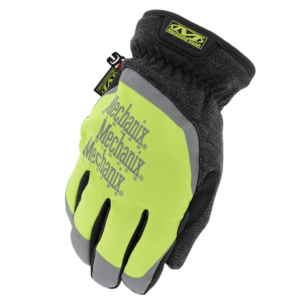Rękawice Zimowe Mechanix Wear ColdWork Hi-Viz FastFit E5-360CR Czarne /Zielone (CWKSFF-X91)