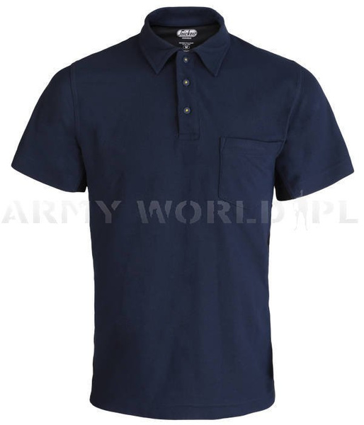 Koszulka Polo SNICKERS z Krótkim Rękawem Wojskowa Granatowa Oryginał Demobil BDB