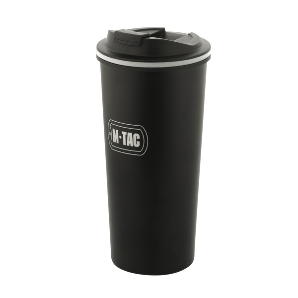 Kubek Termiczny Z Zaworem 450 ml M-Tac Czarny (60053002)