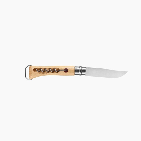 Folding Knife OPINEL INOX N°10 With Corkscrew Natural (001410)