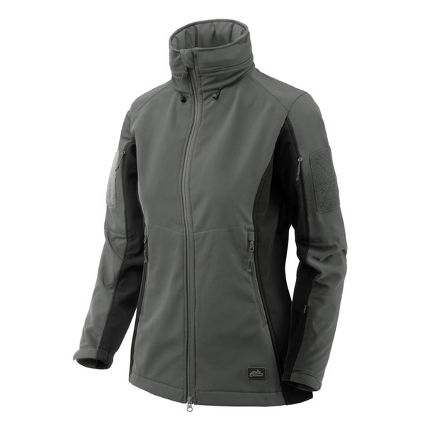 Women's Jacket Helikon-Tex Gunfighter Shark Skin Windblocker Shadow Grey / Black (KU-GUW-FM-3501A)