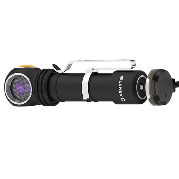 Latarka Czołowa Armytek Wizard C2 White / UV Magnet Czarna (F08901UF)