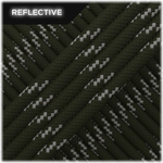 Linka Paracord Reflective 15 m 4,4 mm EDCX Army Green