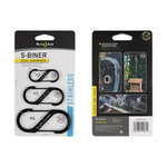 Sert Of Three Carabiners Stainless Steel S-Biner Set #2 #3 #4 Nite Ize Black