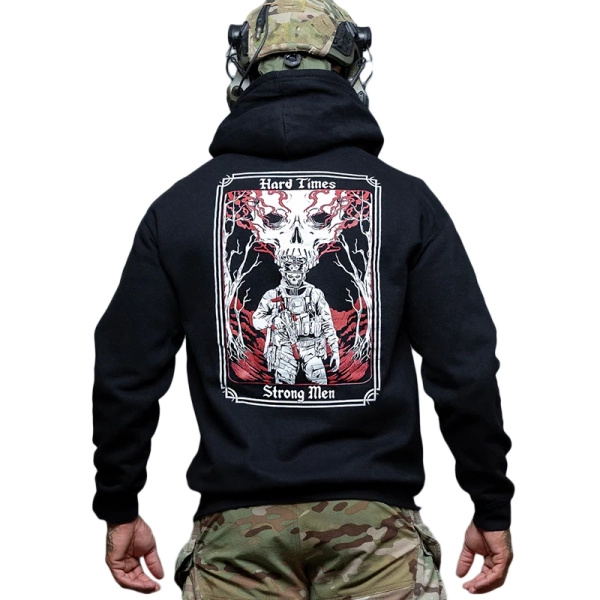 Bluza Hard Times Hoodie Brothers In Arms Czarna