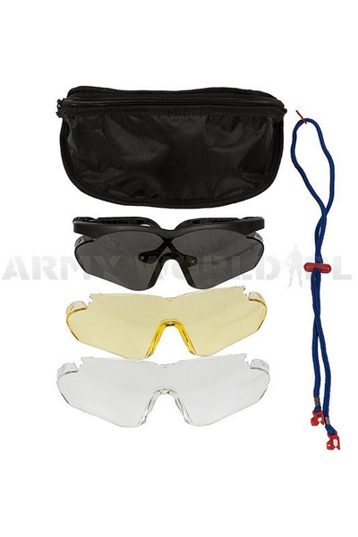 Okulary Taktyczne US Army UVEX Skyper Military Eyewear Protection Kit Oryginał Nowe