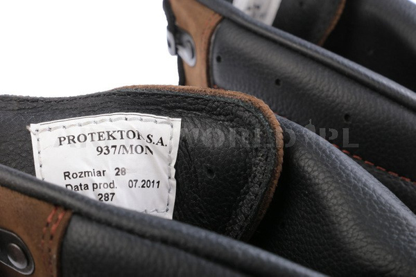 Buty Protektor Trzewiki Górskie Wzór 937/MON Wojskowe Brąz Oryginał Nowe