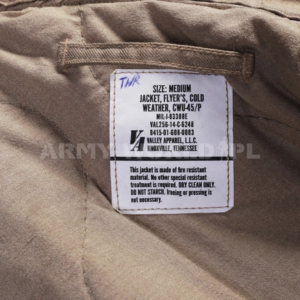 Military American Jacket CWU-45/P Cold Weather Khaki Original Demobil BDB