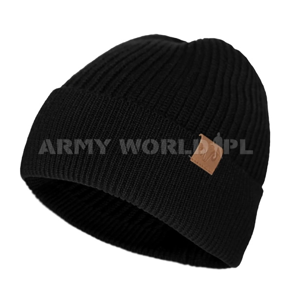 Czapka 100% Wełna Merino (250 g/m²) Icewall Woolona Czarna